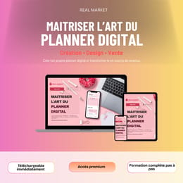 Formation complète : Construis un business rentable autour des planners digitaux