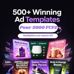 Lancer Vos Publicités en 15 Min – Pack 500 Creative Ads customizable en Canva