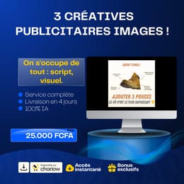 Service : Pack de 3 créatives images statiques pour votre produit ou service en 4 Jours