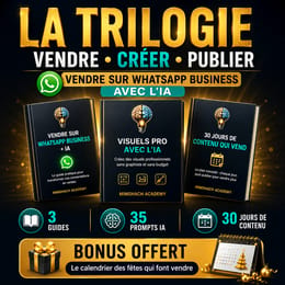 LA TRILOGIE : Vendre • Créer • Publier — Le système complet pour vendre sur WhatsApp