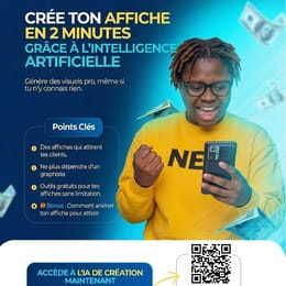 En 2 minutes ,crée des affiches professionnelles qui attirent tous les clients avec ton téléphone