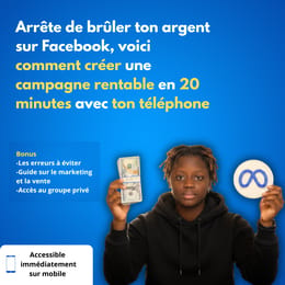 Arrête de brûler ton argent sur Facebook, voici comment créer une campagne rentable en 20 minutes