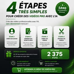 4 ÉTAPES SIMPLES POUR CRÉER DES VIDÉOS PROFESSIONNELLES AVEC L’IA SANS ABONNEMENT