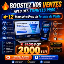 12 Templates de Tunnels de Vente Clés en Main – Génère Plus de Clients et Augmente Tes Ventes