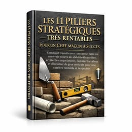 Les 11 Piliers stratégique très Rentables pour un chef Maçon à Succès
