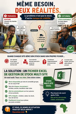 DASHBOARD GESTUION DES STOCKS MULTI SITES
