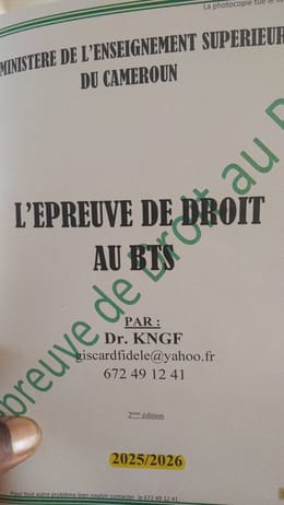 L'Épreuve de Droit au BTS  est un guide complet pour la réussite au BTS.