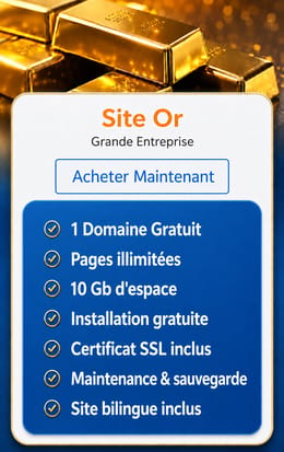 Création d' un Site web Or/ 1 An