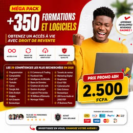 MÉGA RESSOURCES : +500 FORMATIONS ET LOGICIELS. Accès à vie sur Google drive + Droit de revente