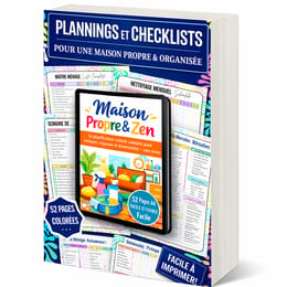 Maison propre & organisée en 15 min/jour — Planificateur Ménage | Inclut Version TDAH
