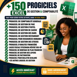 Pack 150 Prologiciels Excel Professionnels | Outils Complets de Gestion pour Entreprise
