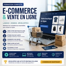 Maîtrisez le Commerce Digital: Cours Intensif de Vente en Ligne
