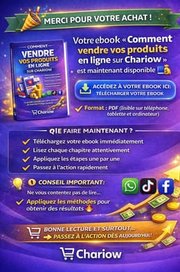 Vendre vos produits sur chariow