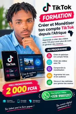 CREATION DE COMPTE TIKTOK MONETISER