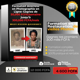 Formation Business Photo en ligne : Gagnez 50 000 FCFA/semaine et 300 000 FCFA/mois