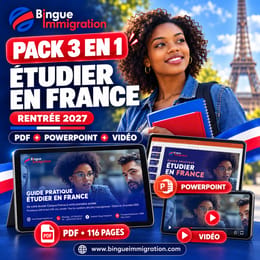 Pack 3 en 1 - Étudier en France : guide PDF + vidéo + présentation