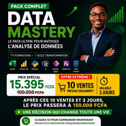 Maîtrisez l'analyse de données en 10 jours + Attestation de formation