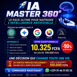 IA MASTER 360° : Le Pack Complet en Intelligence Artificielle + Attestation de formation