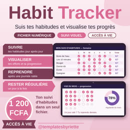 HABITS TRACKER: UN fichier pour suivre tes habitudes au quotidien .