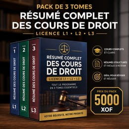 ⚖️ LE PACK JURISTE — L’ESSENTIEL DU DROIT DE L1 À L3