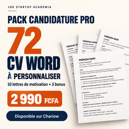 Pack Candidature Pro - 72 CV Word + 10 lettres + 3 bonus
