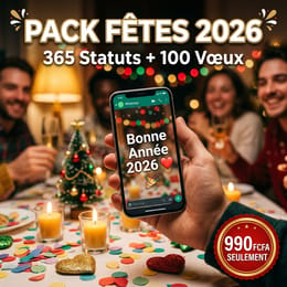 Pack fêtes 2026 voeux statuts