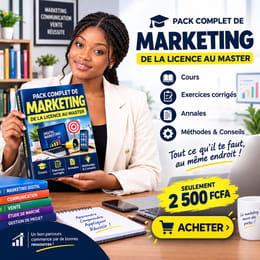 PACK COMPLET DE MARKETING — DE LA LICENCE AU MASTER
