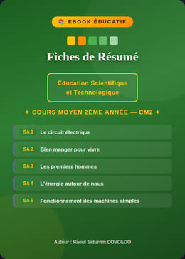 Fiches de Résumé — Éducation Scientifique et Technologique | CM2
