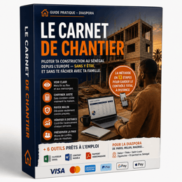 Le Carnet de Chantier — Piloter ta construction au Sénégal depuis l'Europe
