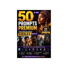 50 PROMPTS PREMIUM POUR CRÉER DES IMAGES VIRALES AVEC L'IA