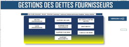 FICHIER EXCEL DE GESTION DES DETTES FOURNISSEURS AUTOMATIQUE