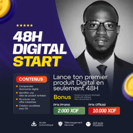 Lance ton premier produit digital en seulement 48h