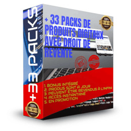 33 MÉGA PACKS DE PRODUITS DIGITAUX