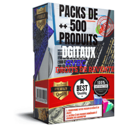PACK DE 500 PRODUITS DIGITAUX AVEC DROIT DE REVENTE