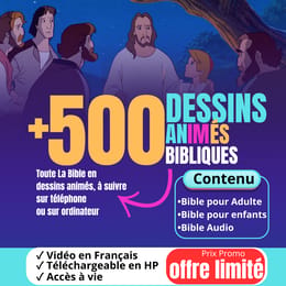 + 500 DESSINS ANIMÉS BIBLIQUES AVEC DROIT DE REVENTE