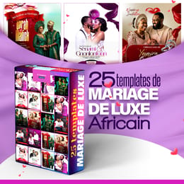 25 Mariages de Luxe 100% modifiables - Contexte Africain