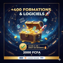 🚀 Pack premium: +400 Formations & Logiciels Professionnels (Accès à Vie)+ Droit de revente