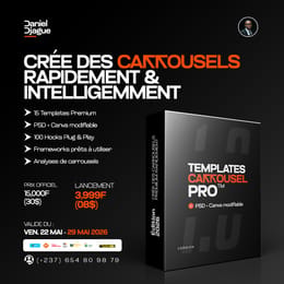 PACK TEMPLATES CARROUSEL PRO (Compatible avec : Canva &Photoshop)