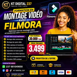 FORMATION MONTAGE VIDEO AVEC FILMORA + LOGICIEL