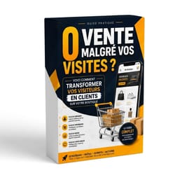 0 VENTE MALGRÉ VOS VISITES ?  Comment transformer vos visiteurs en clients réels sur votre boutique