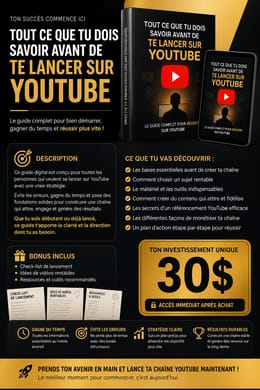 Maîtrise YouTube : Guide complet pour débutants – Formation exclusive