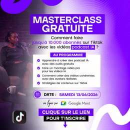Comment faire jusqu'à 10.000 abonnés sur Tiktok avec les vidéos podcast IA.