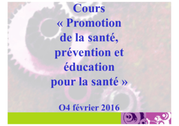 Cours de Promotion De La Santé