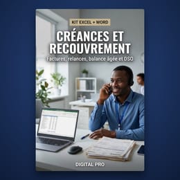 Pack Créances et recouvrement : factures, relances, balance âgée et DSO sur Excel