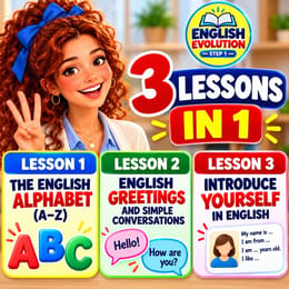 Master English Basics Fast: 3 Essential A1 Lessons PDF – Alphabet, Greetings & Self‑Intro