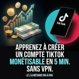 APPRENEZ À CRÉER UN COMPTE TIKTOK MONÉTISER EN 5 MIN, SANS VPN