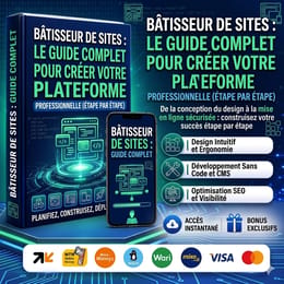 BÂTISSEUR DE SITES : Le Guide Complet pour Créer votre Plateforme Professionnelle (Étape par Étape)