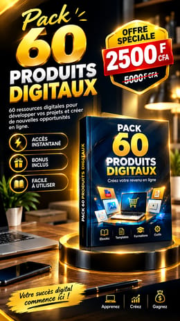 Pack 60 produits digitaux
