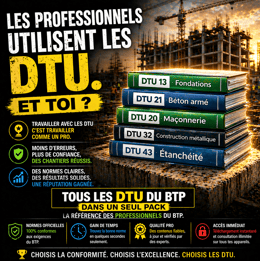 PACK COMPLET DTU BTP – LISTE DES NORMES INCLUSES