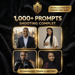Ton shooting pro complet sans photographe, avec 1000+ prompts prêts à l’emploi dans 25 domaines